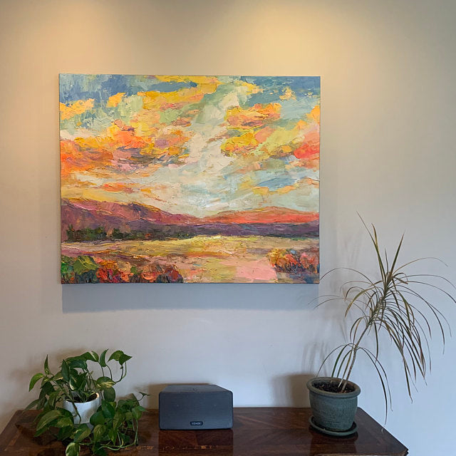Buyer's Reviews on the Mountain and Sky Painting, Landscape Canvas Paintings, Oil Painting on Canvas, Heavy Texture Wall Art Paintings, Hand Painted Wall Art for Living Room