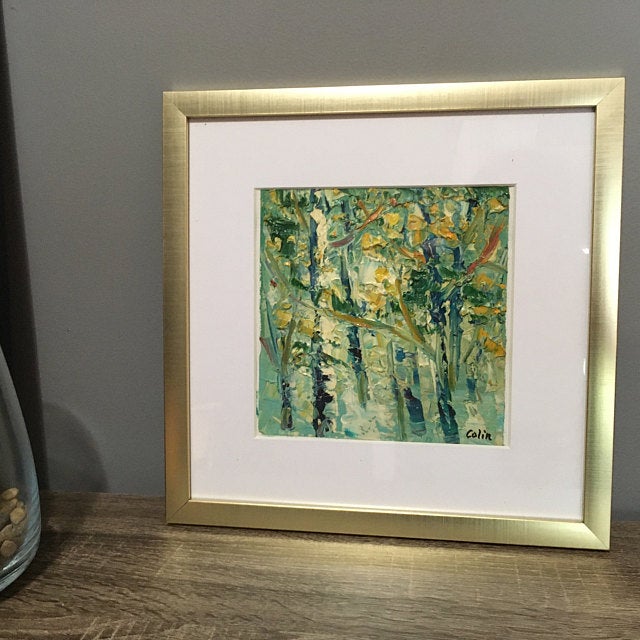 Buyer's Reivew on the Small Landscape Painting, Forest Tree Paintings, Landscape Canvas Paintings, Palette Knife Painting