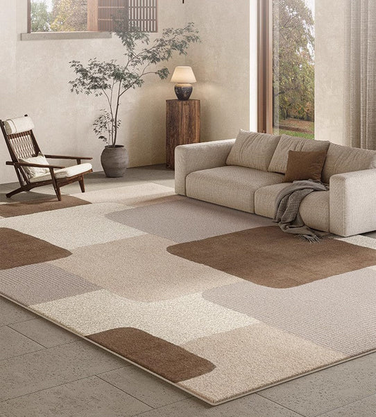 Abstract Geometric Modern Rugs for Living Room, Contemporary Area Rugs for Bedroom, Large Modern Carpets for Interior Design-artworkcanvas