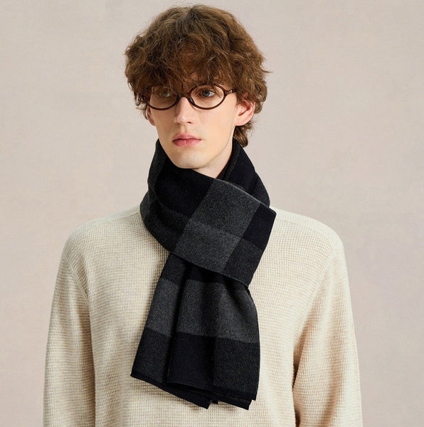 Men's Cashmere Scarf Winter, Soft Wool Scarf for Men, Men's Winter Scarf, Casual Fashion Scarf for Men, Business Formal Men Scarf Styles, Wool Scarf for Gentleman