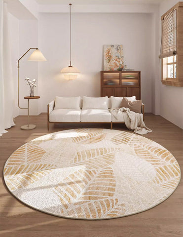 Contemporary Round Rugs for Dining Room, Round Carpets under Coffee Table, Modern Area Rugs for Bedroom, Circular Modern Rugs for Living Room-artworkcanvas