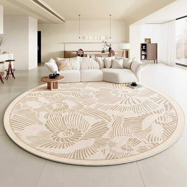 Dining Room Contemporary Round Rugs, Modern Rug Ideas for Living Room, Bedroom Modern Round Rugs, Circular Modern Rugs under Chairs-artworkcanvas