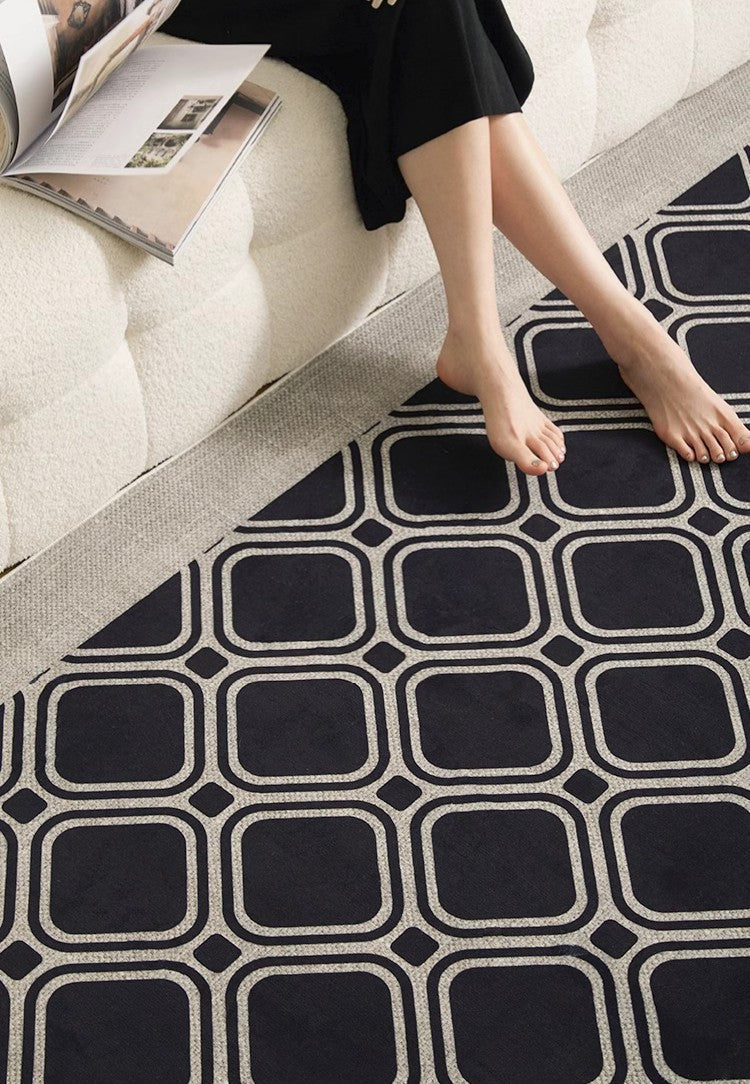 Elegant Modern Area Rugs under Sofa, Dining Room Floor Rugs, Mid Centu ...
