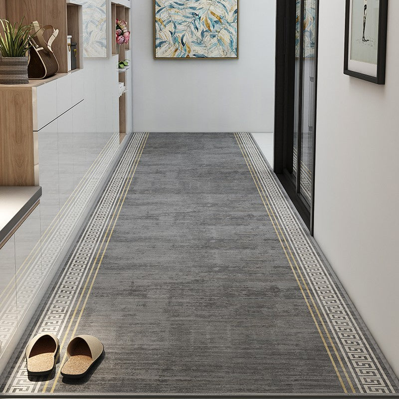 Modern Long Hallway Runners, Kitchen Runner Rugs, Entryway Runner Rugs, Grey Runners for Entrance Hallway, Long Hallway Runners, Long Narrow Runner Rugs-artworkcanvas