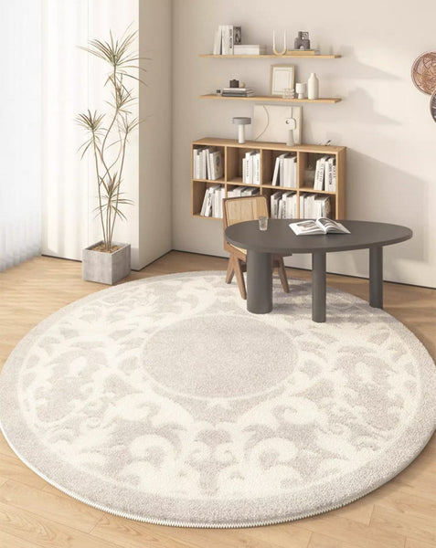 Modern Area Rugs under Coffee Table, Contemporary Modern Rugs for Bedroom, Dining Room Modern Rugs, Abstract Geometric Round Rugs under Sofa-artworkcanvas