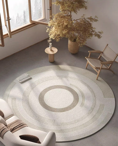 Contemporary Modern Rug Ideas for Living Room, Circular Modern Rugs for Bedroom, Abstract Contemporary Round Rugs for Dining Room-artworkcanvas