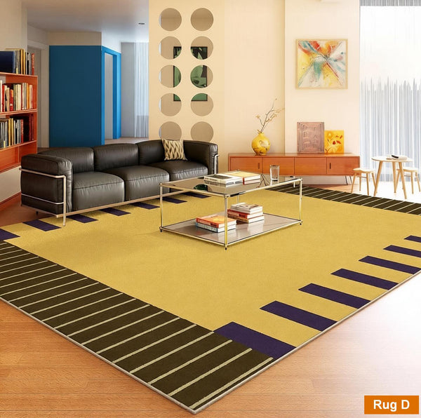 Geometric Modern Rugs, Modern Carpets under Coffee Table, Colorful Modern Rugs for Bedroom, Contemporary Modern Rugs for Living Room-artworkcanvas