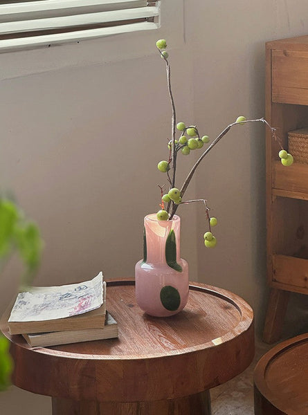 Handmade Glass Bud Vases, Flower Vases on Table, Vintage Small Glass Flower Vases, Water Holding Flower Vases-artworkcanvas