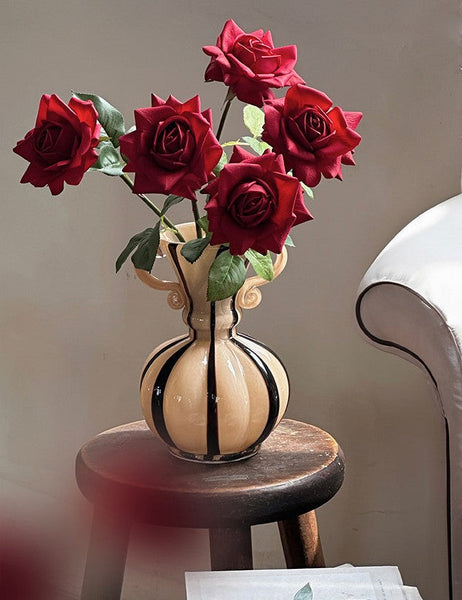 Modern Glass Flower Vases, Glass Flower Vases, Handmade Glass Bud Vases, Water Holding Flower Vases, Flower Vases on Table-artworkcanvas