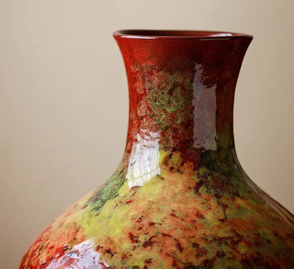 Handmade Water Holding Flower Vases, Large Pottery Flower Vases, Modern Bouquet Flower Vases, Centerpiece on Dining Table, Flower Vase on Table-artworkcanvas