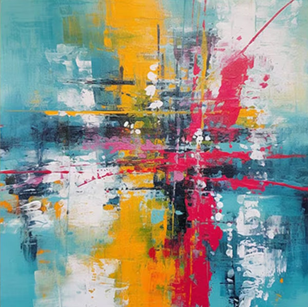 Acrylic Painting for Dining Room, Modern Contemporary Abstract Artwork, Palette Knife Painting, Heavy Texutre Wall Art, Extra Large Wall Art Painting-artworkcanvas