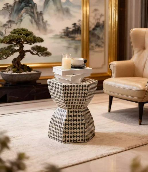 Modern Side Table, Bedside Small Side Table, Contemporary Bedside Table, Small End Table, Shell Small Sofa Side Table, Portable Casual Side Table, Creative Coffee Table, Contemporary Side Table-artworkcanvas