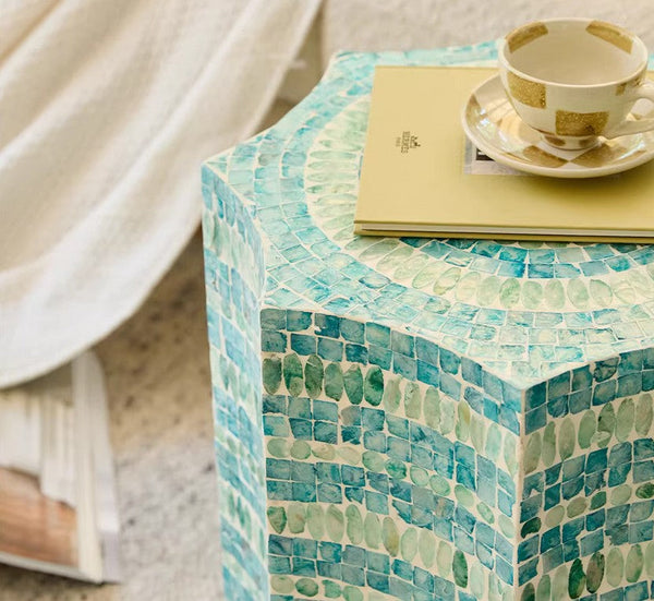 Shell Small Sofa Side Table, Contemporary Bedside Table, Bedside Small Side Table, Modern Side Table, Small End Table, Portable Casual Side Table, Creative Coffee Table, Contemporary Side Table-artworkcanvas