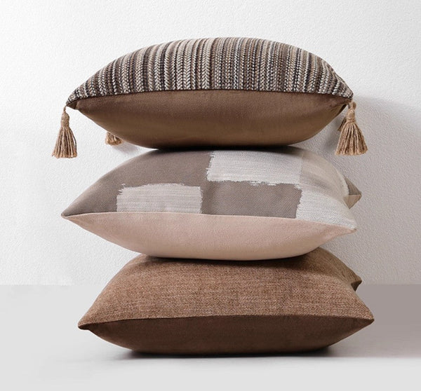 Geometric Modern Sofa Pillows, Abstract Decorative Pillows for Couch, Contemporary Throw Pillows, Modern Pillows for Bedroom, Modern Sofa Pillows-artworkcanvas