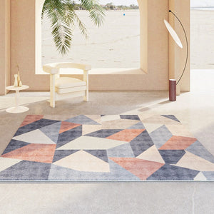 Geometric Contemporary Rugs Next to Bed, Large Modern Rugs for Living Room, Contemporary Modern Rugs for Sale, Modern Carpets for Dining Room-artworkcanvas