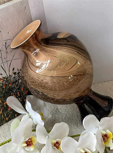 Modern Vases for Flowers, Unique Handmade Glass Bud Vases, Vintage Glass Flower Vases, Flower Vases on Table-artworkcanvas