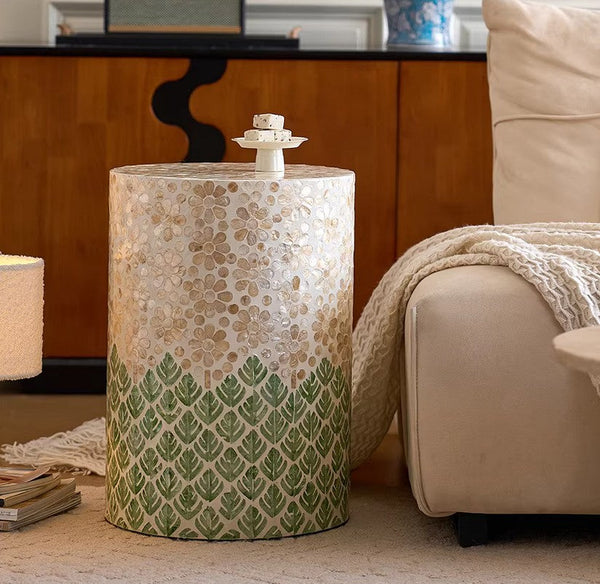 Small End Table, Portable Casual Side Table, Shell Small Sofa Side Table, Modern Side Table, Contemporary Bedside Table, Bedside Small Side Table, Creative Coffee Table, Contemporary Side Table-artworkcanvas