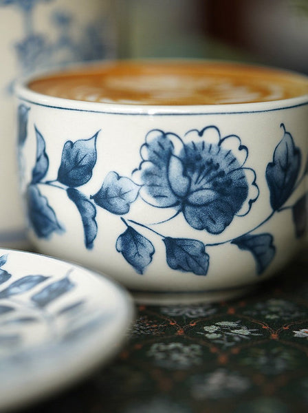 Traditional Tea Cup Set, Porcelain Tea Cups, Floral Tea Cup Set, Classic British Tea Cups, Elegant Tea Cup With Saucer, Ceramic Tea Cup with Saucer, Tea Cup Set, Vintage Tea Cup Set, Modern Ceramic Cups-artworkcanvas
