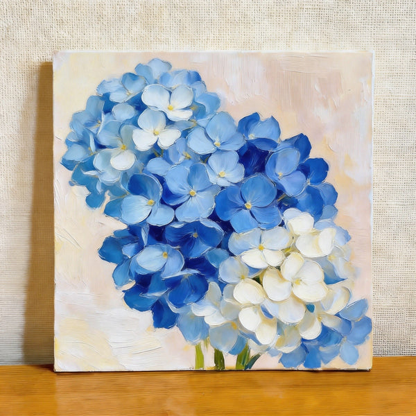 Hydrangeas in Full Bloom, Still Life Painting, Small Canvas Wall Art, Hand Painted Canvas Art, Original Flower Paintings, Buy Small Paintings Online-artworkcanvas