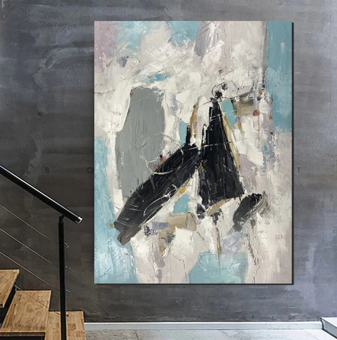 Living Room Wall Painting, Contemporary Wall Painting, Modern Artwork, Large Canvas Painting, Acrylic Painting for Dining Room-artworkcanvas