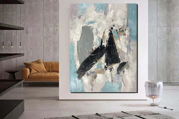 Living Room Wall Painting, Contemporary Wall Painting, Modern Artwork, Large Canvas Painting, Acrylic Painting for Dining Room-artworkcanvas