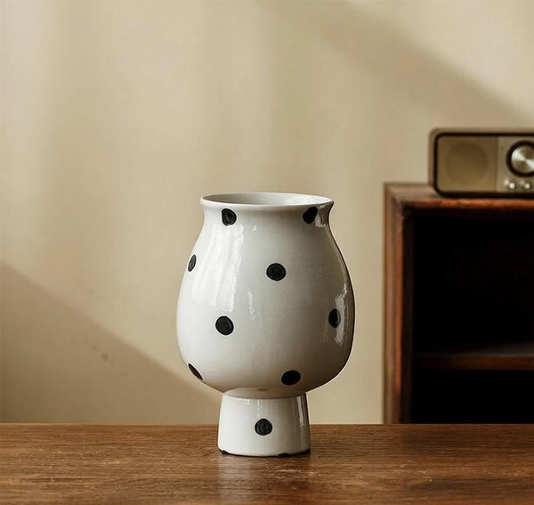Ceramic Bud Vases, Small Flower Vases on Table, Handmade Water Holding Flower Vase, Modern Porcelain Flower Vases-artworkcanvas