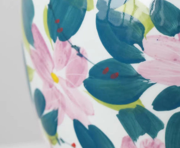 Unique Handmade Modern Flower Vase, Large Porcelain Vases for Modern Home Decor, Centerpiece Ceramic Bouquet Vases, Contemporary Vases on Dining Table-artworkcanvas