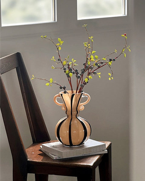 Modern Glass Flower Vases, Glass Flower Vases, Handmade Glass Bud Vases, Water Holding Flower Vases, Flower Vases on Table-artworkcanvas