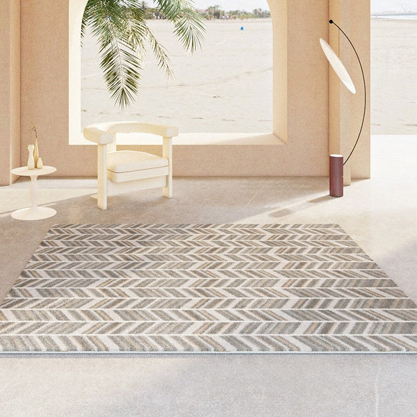 Large Geometric Floor Carpets, Modern Living Room Area Rugs, Modern Rugs for Bedroom, Abstract Modern Area Rugs under Dining Room Table-artworkcanvas