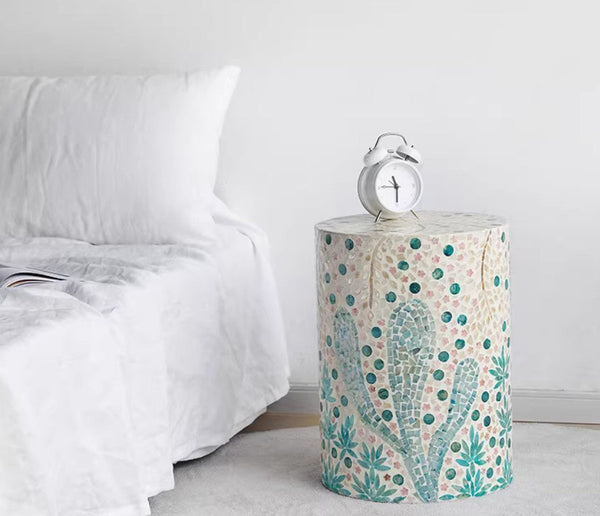 Unique Small End Table, Portable Casual Side Table, Creative Coffee Table, Contemporary Small Sofa Side Table, Shell Small Side Table-artworkcanvas