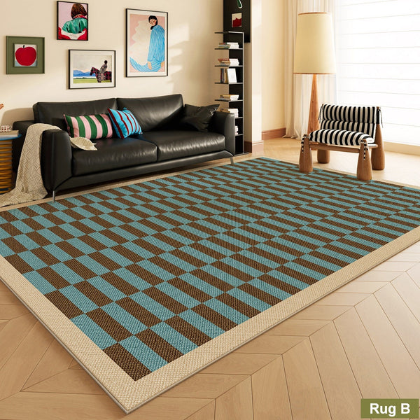 Colorful Modern Rugs for Dining Room, Modern Living Room Rug Ideas, Mid Century Modern Rugs, Geometric Contemporary Area Rugs-artworkcanvas