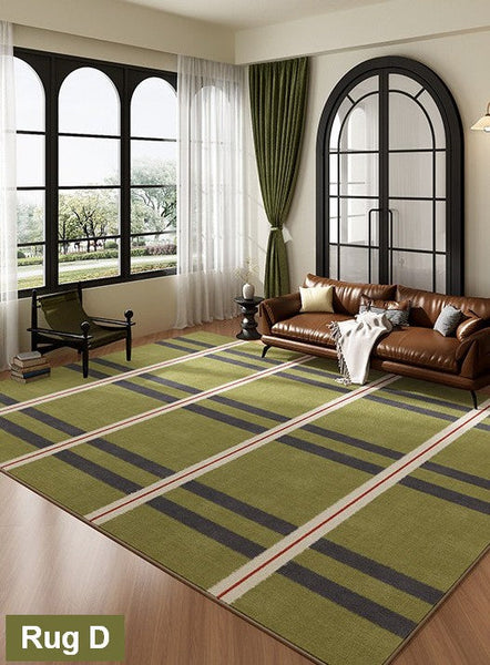 Mid Century Modern Rugs, Colorful Geometric Rugs for Dining Room, Minimalist Modern Rugs for Bedroom, Colorful Absract Rugs for Living Room-artworkcanvas
