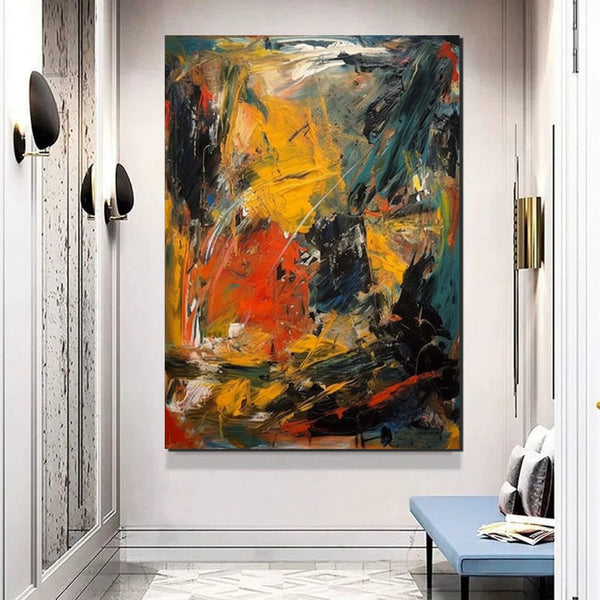 Acrylic Paintings on Canvas, Heavy Texture Painting, Buy Paintings Online, Large Paintings Behind Sofa, Large Painting for Living Room-artworkcanvas