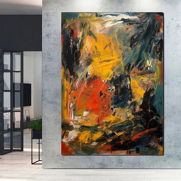 Acrylic Paintings on Canvas, Heavy Texture Painting, Buy Paintings Online, Large Paintings Behind Sofa, Large Painting for Living Room-artworkcanvas