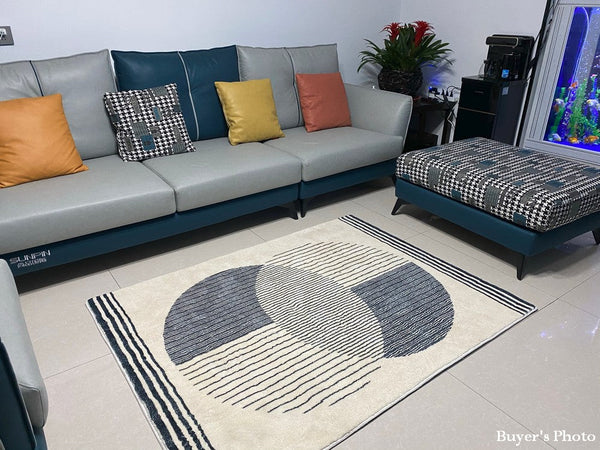 Modern Area Rugs for Dining Room, Geometric Modern Rugs for Bedroom, Modern Area Rugs under Coffee Table, Abstract Contemporary Area Rugs-artworkcanvas