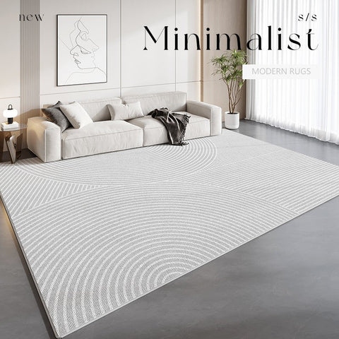 Washable Abstract Contemporary Area Rugs, Grey Modern Rugs for Living Room, Geometric Modern Rugs for Bedroom, Modern Rugs for Dining Room-artworkcanvas