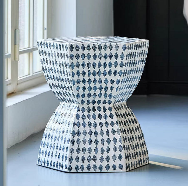 Small End Table, Modern Side Table, Bedside Small Side Table, Contemporary Bedside Table, Shell Small Sofa Side Table, Portable Casual Side Table, Creative Coffee Table, Contemporary Side Table-artworkcanvas