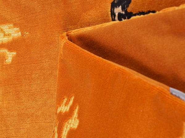 Contemporary Modern Sofa Pillows, Yellow Embroidery Tiger Pattern Pillows for Couch, Decorative Throw Pillows for Bedroom, Large Modern Sofa Pillow for Living Room-artworkcanvas