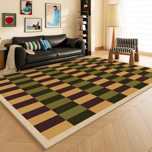 Mid Century Modern Rugs, Colorful Modern Rugs for Bedroom, Modern Living Room Rug Ideas, Geometric Contemporary Area Rugs-artworkcanvas