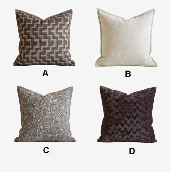 Mid Century Decorative Pillows for Couch, Geometric Modern Sofa Pillows, Contemporary Throw Pillows, Modern Pillows for Bedroom, Modern Sofa Pillows-artworkcanvas