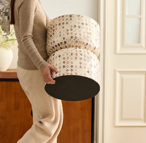 Modern Side Table, Contemporary Bedside Table, Bedside Small Side Table, Elegant Small End Table, Creative Coffee Table, Contemporary Side Table, Portable Casual Side Table, Shell Small Sofa Side Table-artworkcanvas