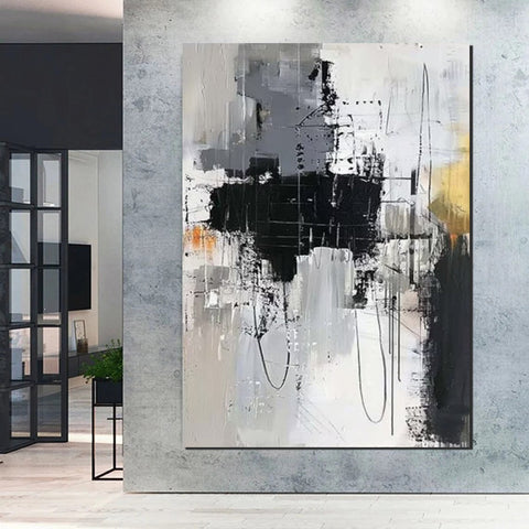 Large Paintings Behind Sofa, Large Painting for Living Room, Acrylic Paintings on Canvas, Heavy Texture Painting, Buy Paintings Online-artworkcanvas