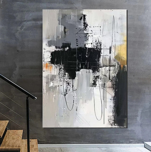 Large Paintings Behind Sofa, Large Painting for Living Room, Acrylic Paintings on Canvas, Heavy Texture Painting, Buy Paintings Online-artworkcanvas