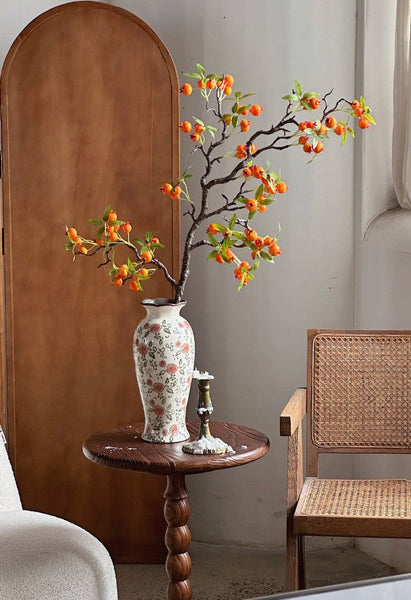 Rustic Porcelain Flower Vases, Handmade Water Holding Flower Vases, Ceramic Bouquet Vases, Tall Flower Vases on Table-artworkcanvas