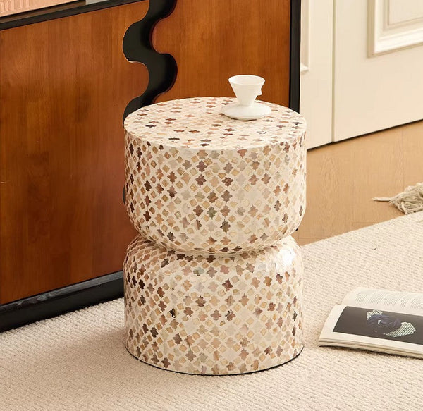 Modern Side Table, Contemporary Bedside Table, Bedside Small Side Table, Elegant Small End Table, Creative Coffee Table, Contemporary Side Table, Portable Casual Side Table, Shell Small Sofa Side Table-artworkcanvas