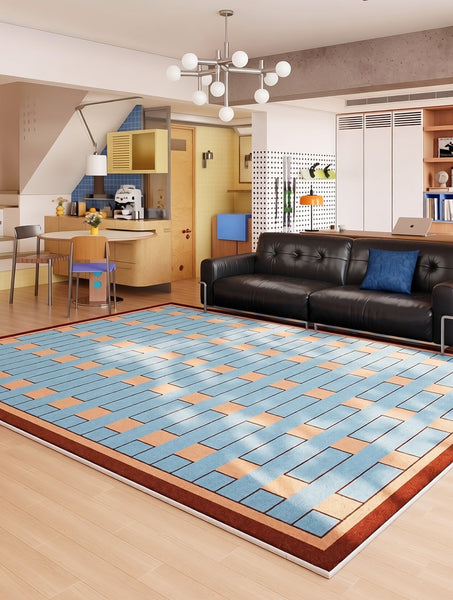 Contemporary Modern Rugs, Geometric Modern Rug Placement Ideas for Living Room, Large Modern Rugs for Bedroom