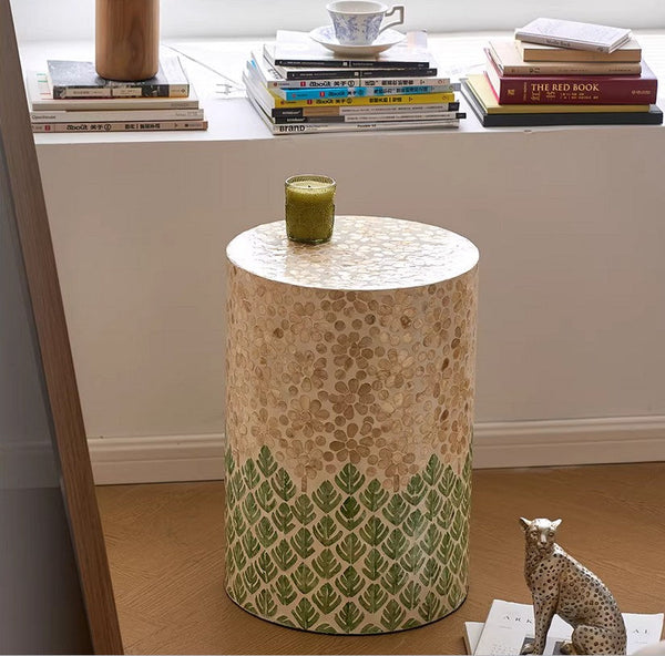 Small End Table, Portable Casual Side Table, Shell Small Sofa Side Table, Modern Side Table, Contemporary Bedside Table, Bedside Small Side Table, Creative Coffee Table, Contemporary Side Table-artworkcanvas