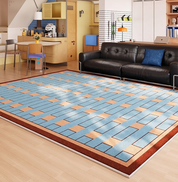Contemporary Modern Rugs, Geometric Modern Rug Placement Ideas for Living Room, Large Modern Rugs for Bedroom