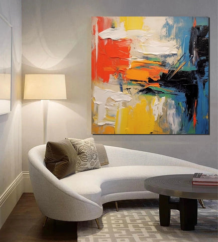 Extra Large Wall Art Paintings, Acrylic Painting for Dining Room, Modern Contemporary Abstract Artwork, Palette Knife Painting, Heavy Texutre Wall Art-artworkcanvas