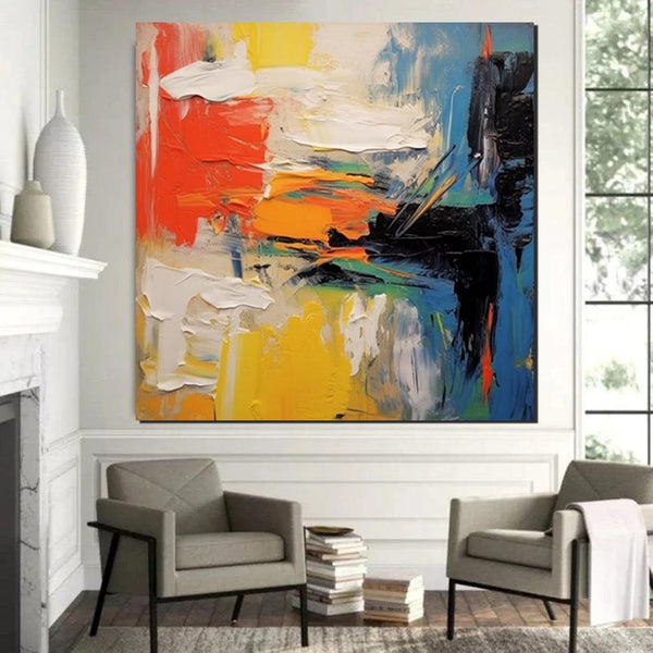 Extra Large Wall Art Paintings, Acrylic Painting for Dining Room, Modern Contemporary Abstract Artwork, Palette Knife Painting, Heavy Texutre Wall Art-artworkcanvas